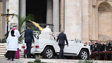 Pope Francis celebrates the Holy Mass of Palm Sunday