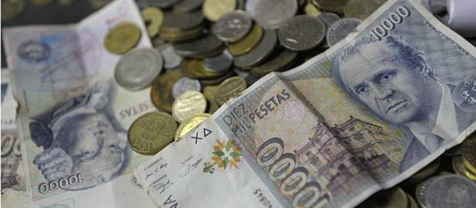 Los españoles conservan más de 1.646 millones de euros en pesetas sin cajear. EFE