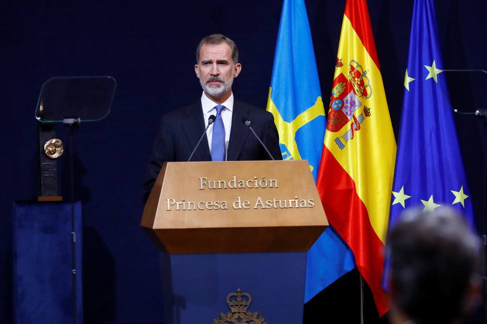 Felipe VI reclama en los Princesa de Asturias un gran esfuerzo nacional de entendimiento y concordia