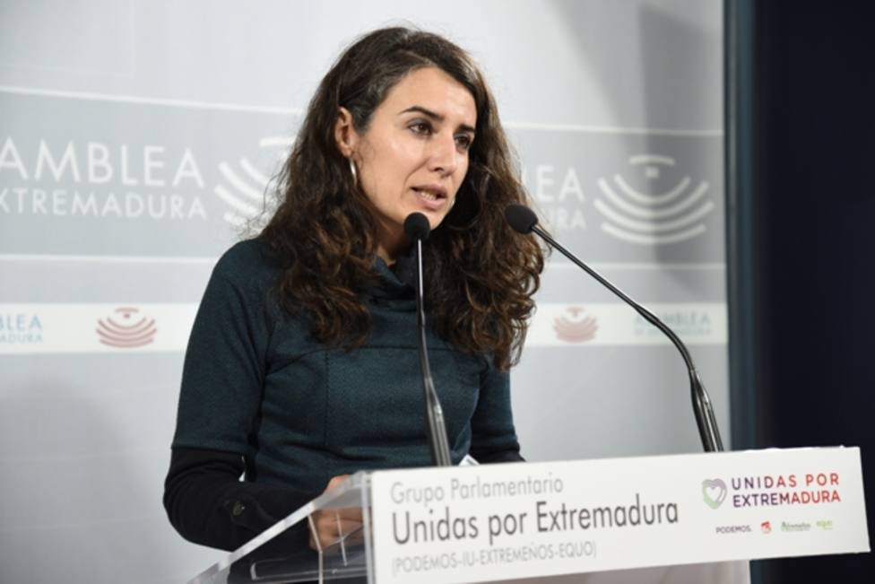 Irene de Miguel, presidenta y portavoz del Grupo Parlamentario Unidas por Extremadura