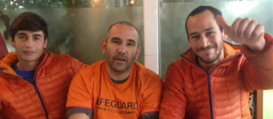 Enrique González, Julio Latorre y Manuel Blanco. Imagen de video, facilitado por PREOEM-AID/EFE