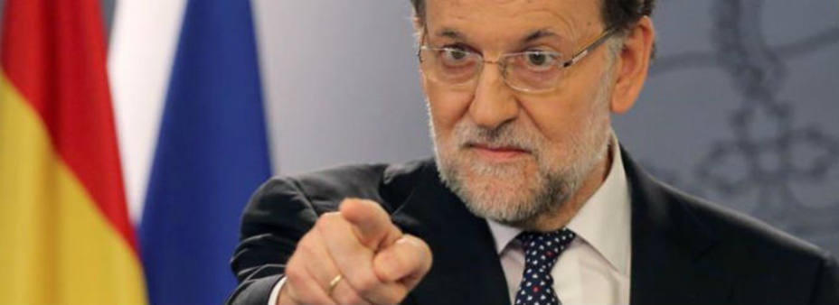 Mariano Rajoy durante la declaración institucional en Moncloa. EFE