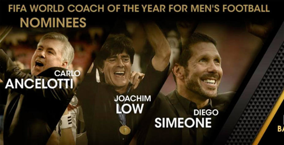Ancelotti, Löw y Simeone, candidatos al mejor entrenador de 2014