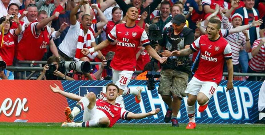 Ramsey celebra el gol de la remontada. (Reuters)
