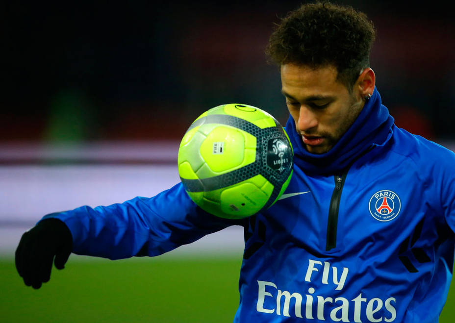 Neymar Jr, durante un entrenamiento con el PSG. REUTERS