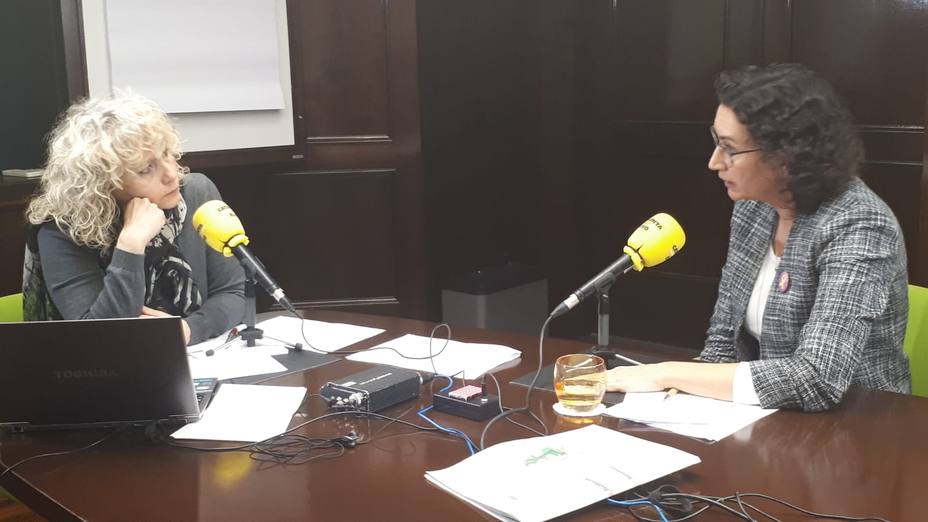 Mònica Terribas y Marta Rovira durante la entrevista en Ginebra