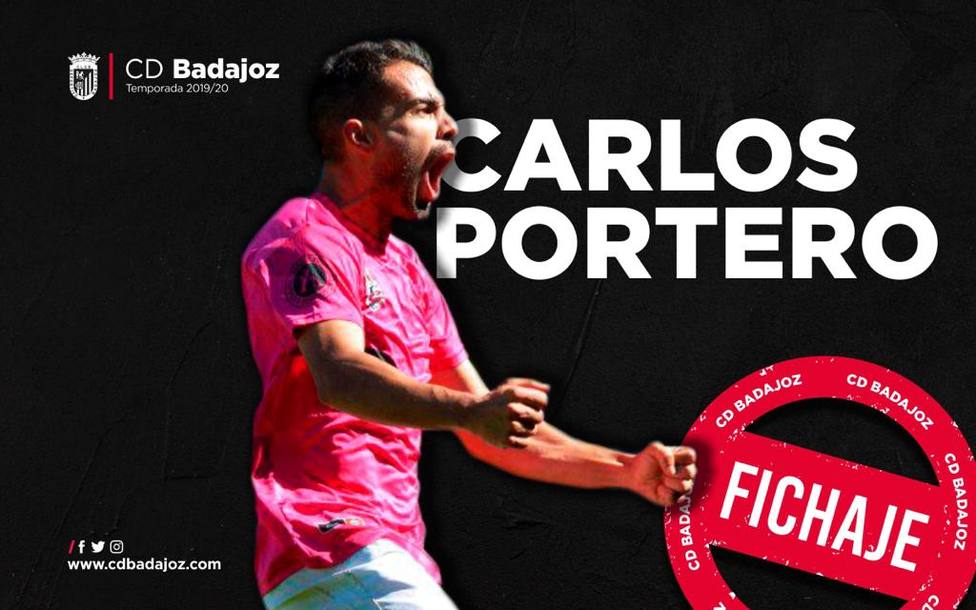 Carlos Portero nuevo jugador del CD Badajoz
