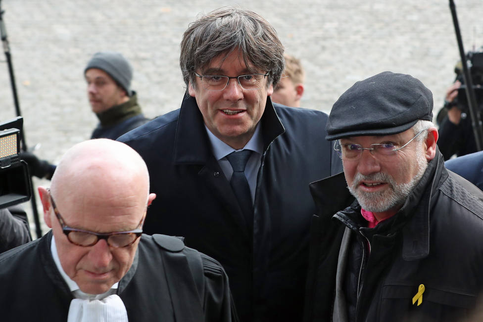 Carles Puigdemont hearing at justice court in Brussels