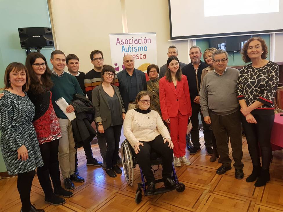 Participantes en los actos celebrados hoy en Huesca