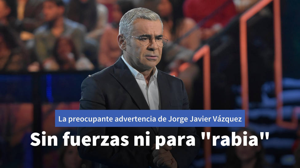 La preocupante advertencia de Jorge Javier Vázquez sobre su salud: No tengo fuerzas ni para tener rabia