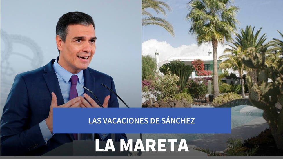 Sánchez, de vacaciones en Lanzarote en un residencia que Don Juan Carlos regaló al Estado