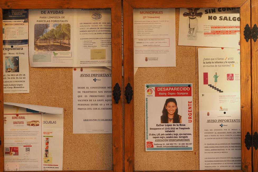 Detalle de un cartel informativo sobre la desaparición de la joven Esther López