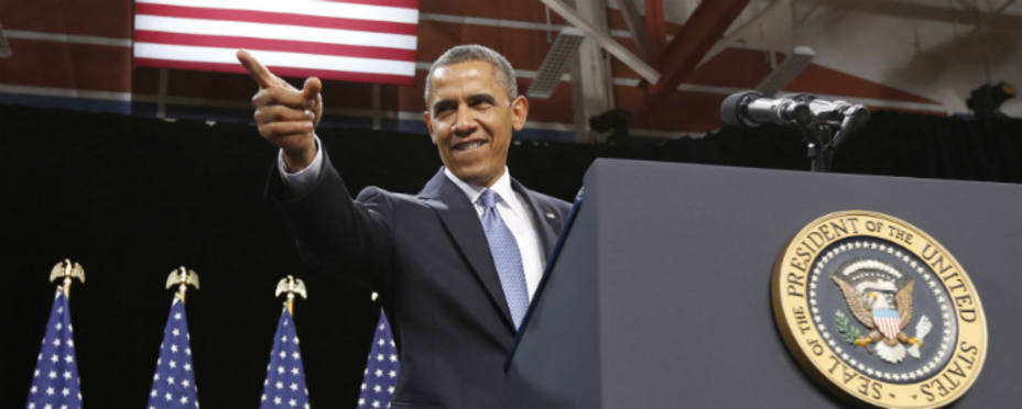 Barack Obama durante su discurso en Las Vegas. REUTERS