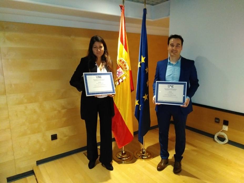 Dos estudiantes de Turismo de la UCAM, premios nacionales de la Asociación Española de Normalización