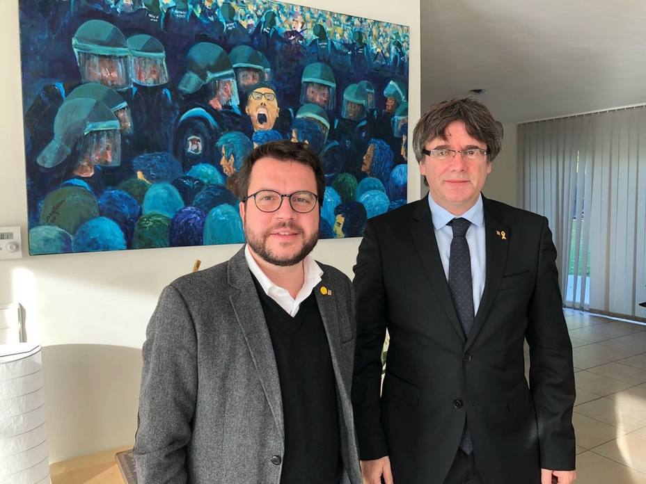 Puigdemont y Aragonès se reúnen en Bélgica y se emplazan a trabajar conjuntamente