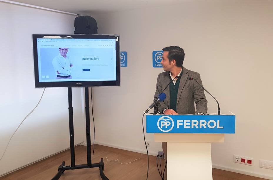 José Manuel Rey Varela, durante la presentación de su nueva página web