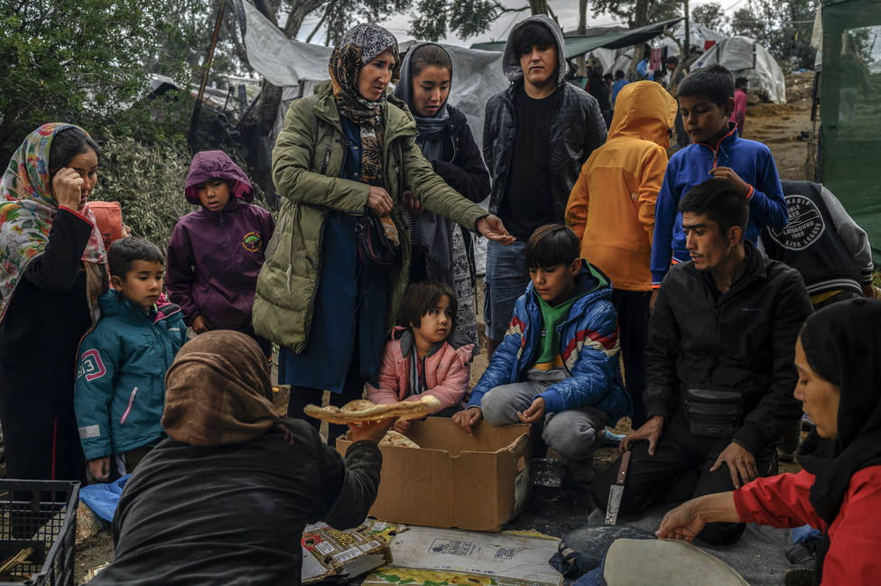 Refugee camp in Greeces Lesbos