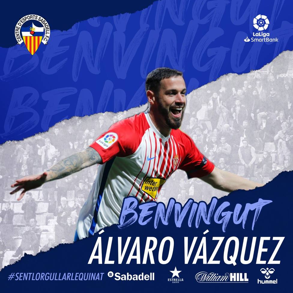 Álvaro Vázquez llega al Sabadell cedido hasta final de temporada