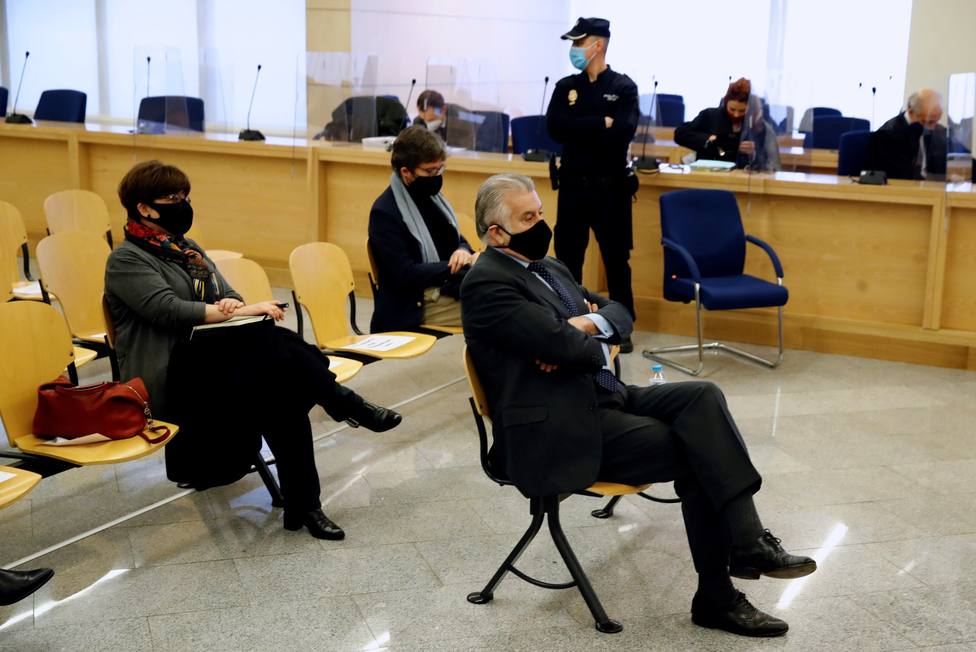 El extesorero del PP Luis Bárcenas durante el juicio por la presunta caja b del PP