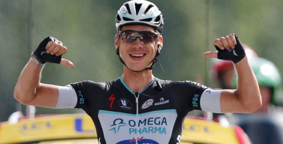 Tony Martin ganó la segunda etapa para Omega Pharma en el Tour de Francia. Reuters.