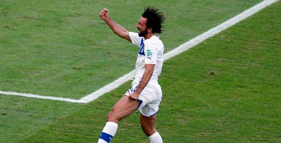 Pirlo, autor del primer gol de Italia (Reuters)