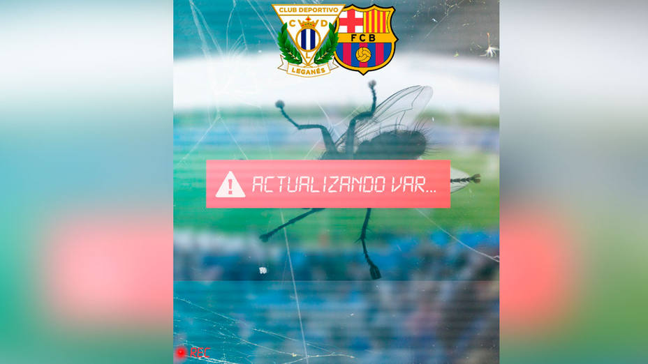 Cartel online que anuncia el Leganés - Barcelona, editado por el club madrileño (@CDLeganes)