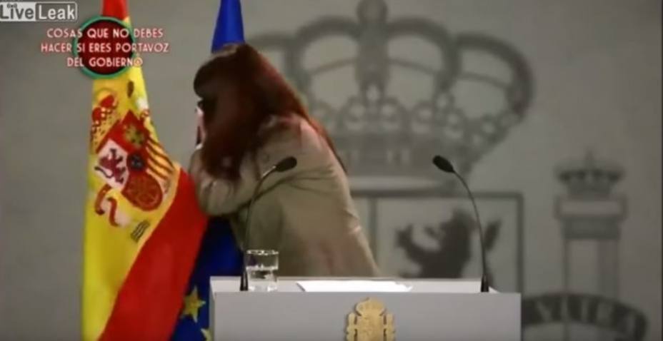 Ana Morgade también se sonó la nariz con la bandera de España en 2014