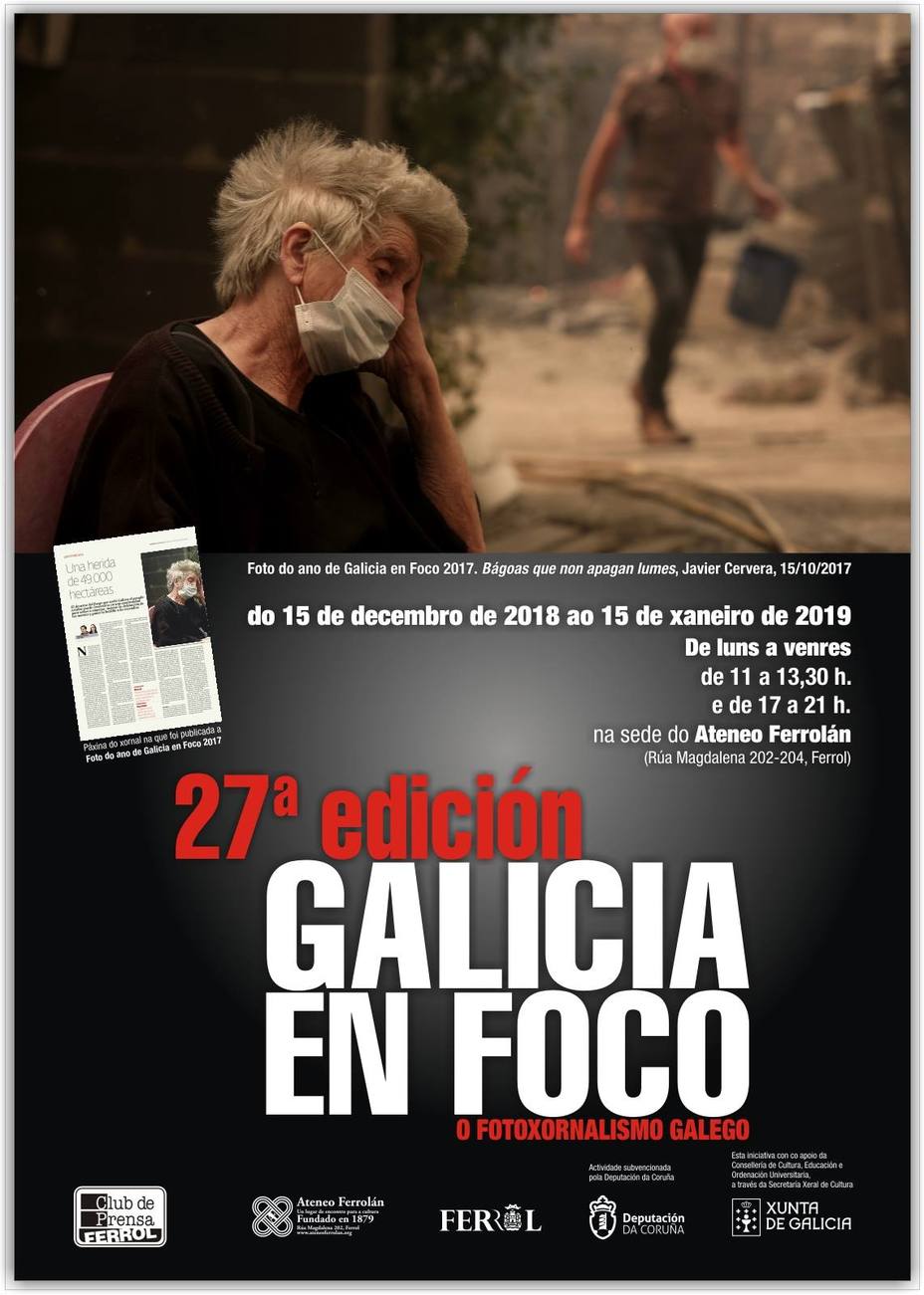 Cartel de Galicia en Foco del Club de Prensa de Ferrol