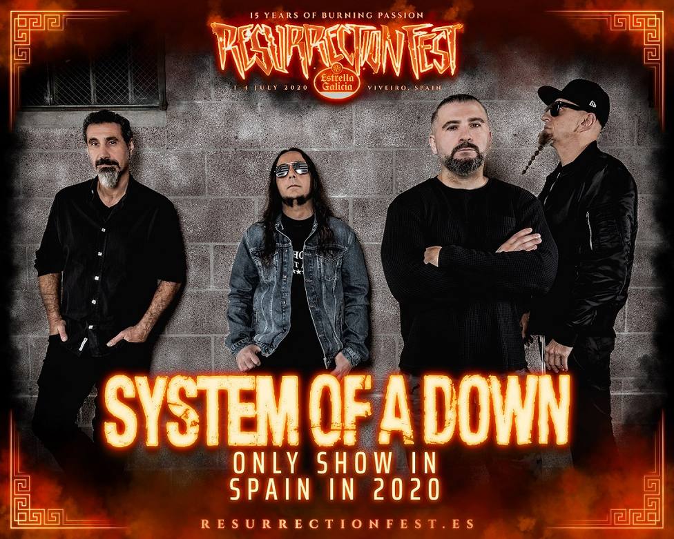 System of a Down, primer cabeza de cartel del Resurrection Fest 2020