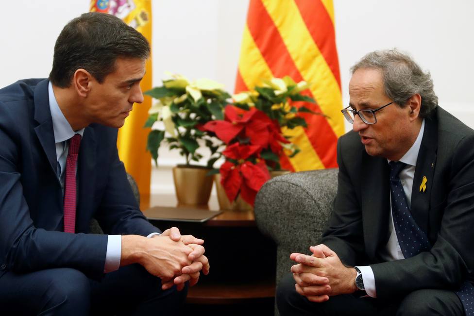 Reunión entre Pedro Sánchez y Quim Torra