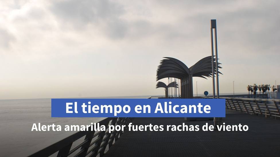 Alerta amarilla por viento en el litoral de Alicante