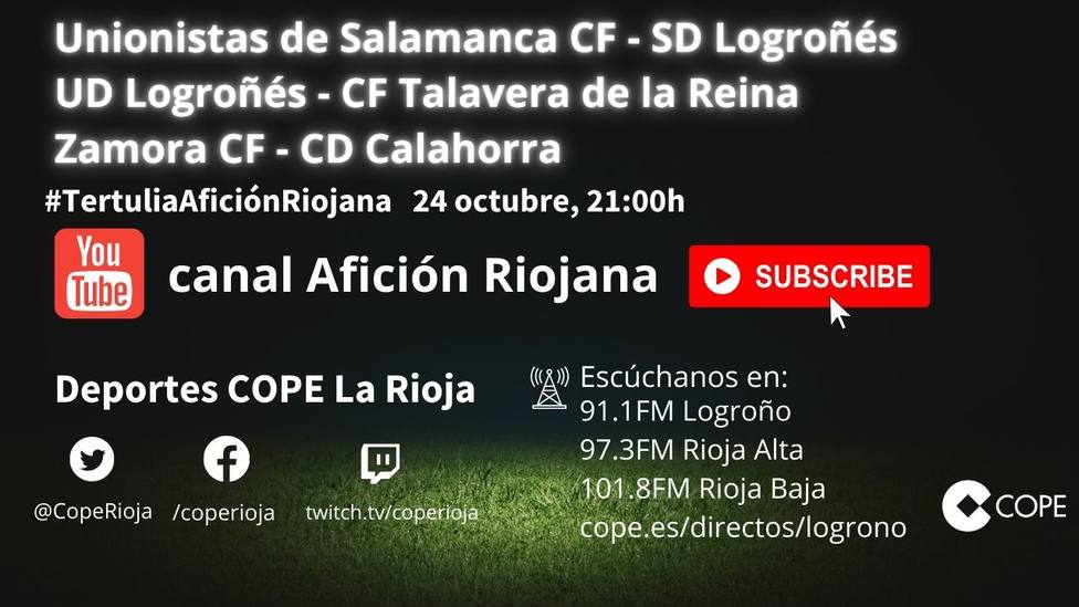 9ª jornada Primera RFEF: La tertulia Afición Riojana de UD Logroñés, SD Logroñés y CD Calahorra