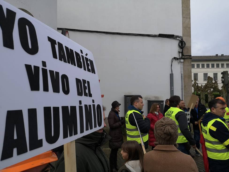 Protesta de los trabajadores de Alcoa en Lugo