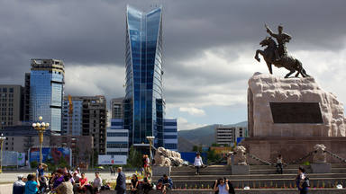 View of the new area of Ulan Bator, Mongolia, Central Asia, Asia