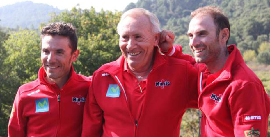 Valverde, Purito y Javier Mínguez, en el pasado mundial de Ponferrada. (Foto: rfec.com)