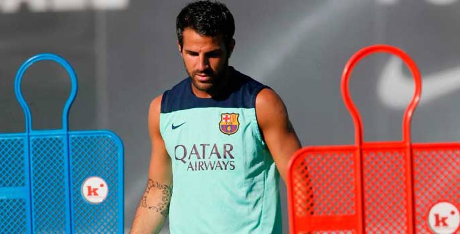 Cesc Fábregas, entrenando al margen de sus compañeros (Reuters)