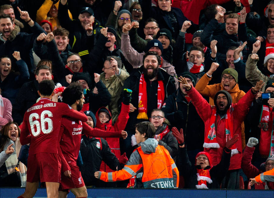 Salah celebra el gol del Liverpool (EFE)
