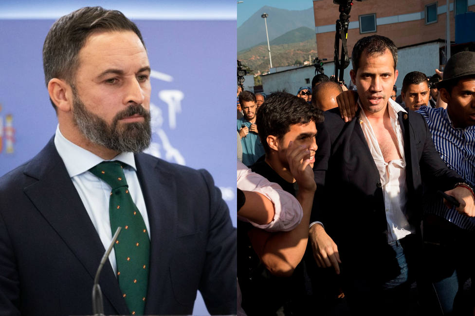 Abascal apunta a “los aliados de Sánchez, Zapatero e Iglesias” como culpables de la agresión a Juan Guaidó
