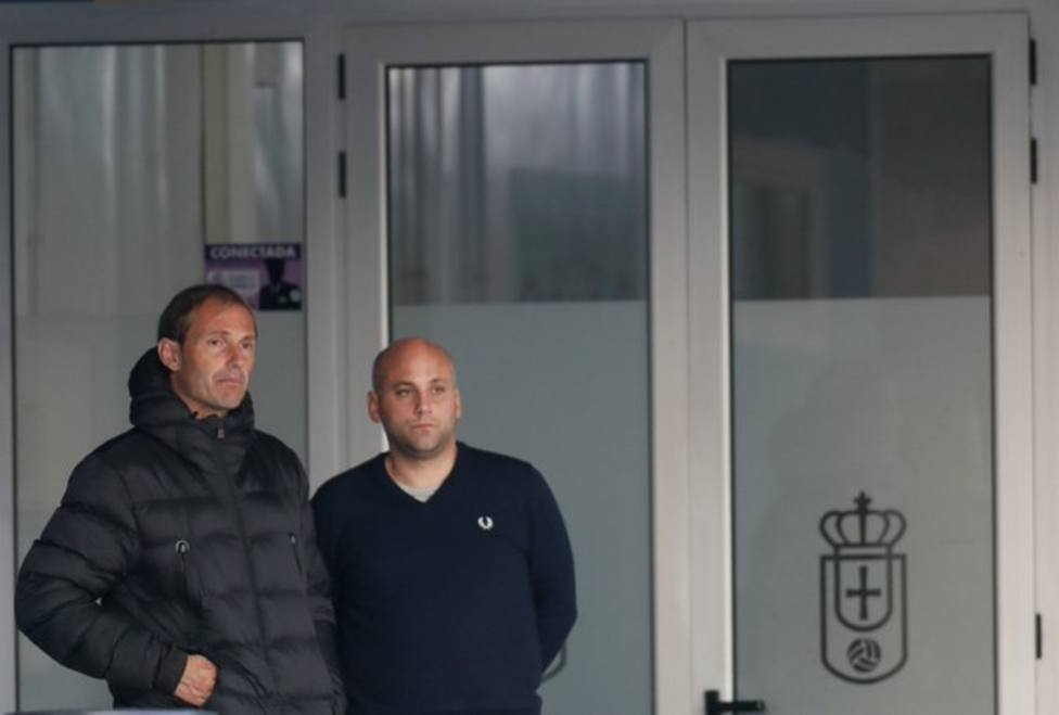 Arnau y Rozada, en las instalaciones de El Requexón tras la llegada del director deportivo.