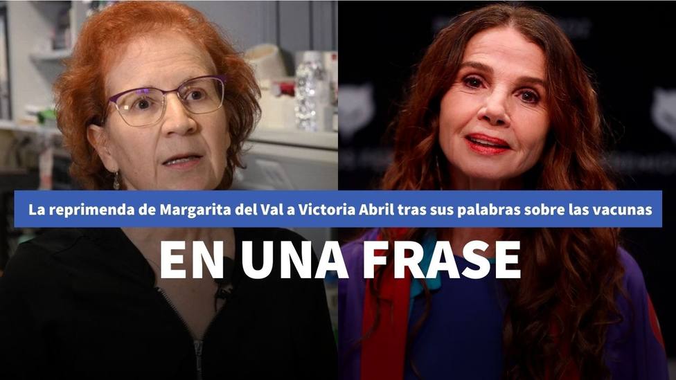 La reprimenda de Margarita del Val a Victoria Abril tras sus palabras sobre las vacunas: en una frase