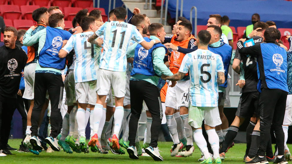 La selección de Argentina celebra el pase a la final de la Copa América. CORDONPRESS