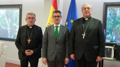 Reunión cordial entre el presidente de la Conferencia Episcopal Luis Argüello,y el ministro Bolaños