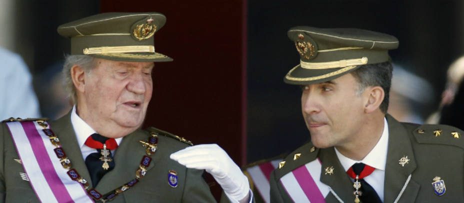 El Rey y el Príncipe este martes en El Escorial. REUTERS