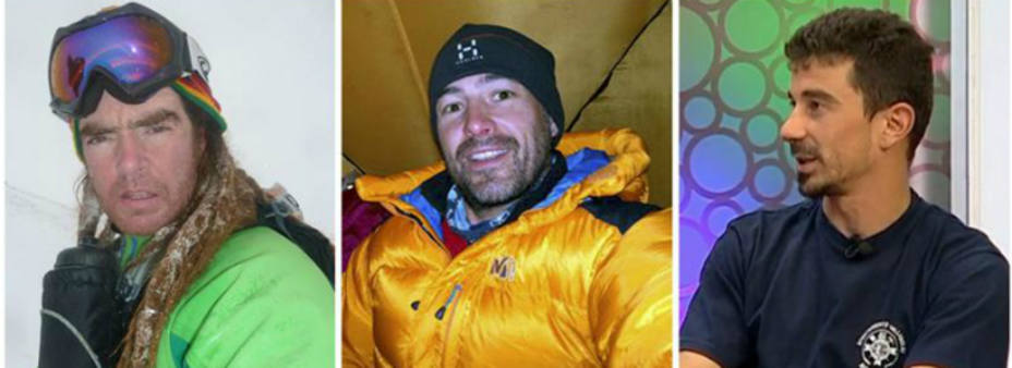 Los tres montañeros españoles desaparecidos en Pakistán. EFE