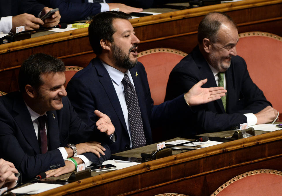 Conte y Salvini protagonizan un combate dialéctico en el Senado tras la formación del nuevo Gobierno