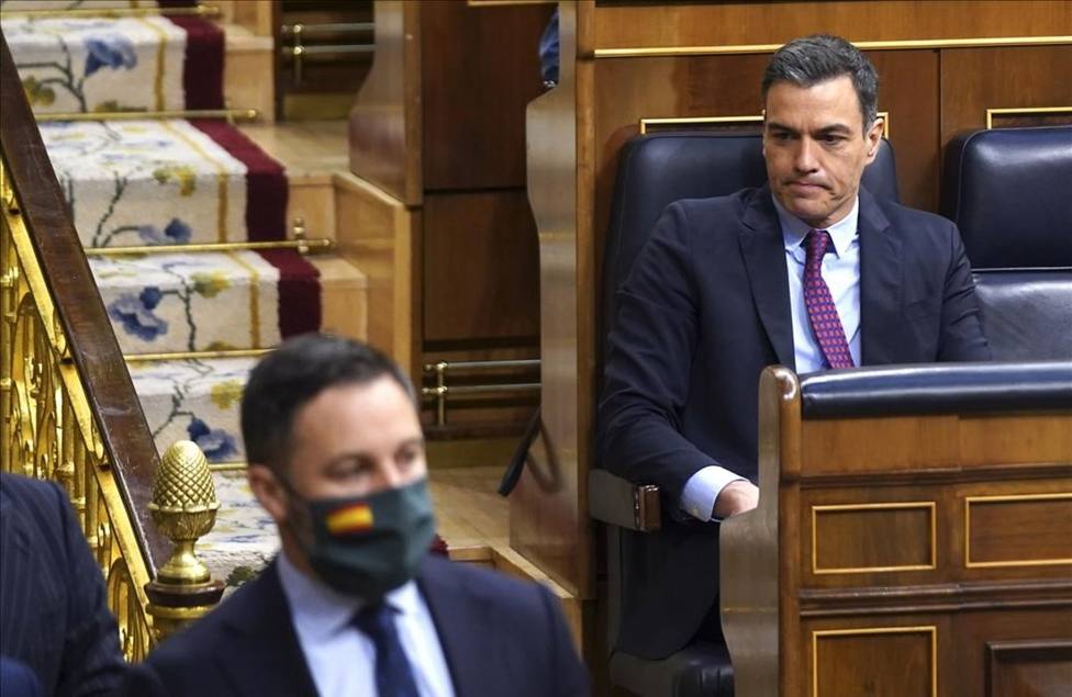 Abascal y Sánchez ponen toda la atención en el PP en la primera jornada de la moción de censura