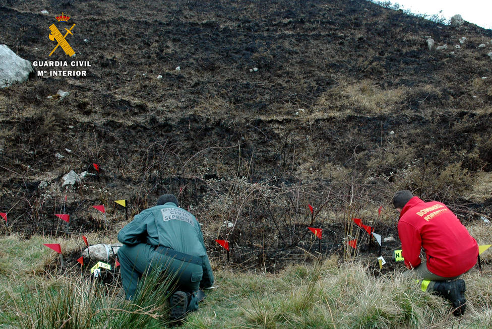 Investigados tres hombres por presuntamente provocar incendios forestales en Cantabria