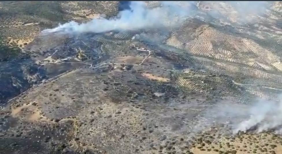 Extinguido el incendio de Cabra, que desde el sábado ha afectado a unas 100 hectáreas