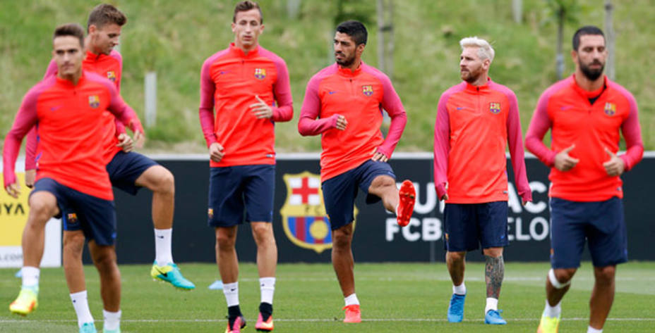Entrenamiento del Barcelona, con Messi como protagonista (FOTO - Reuters)