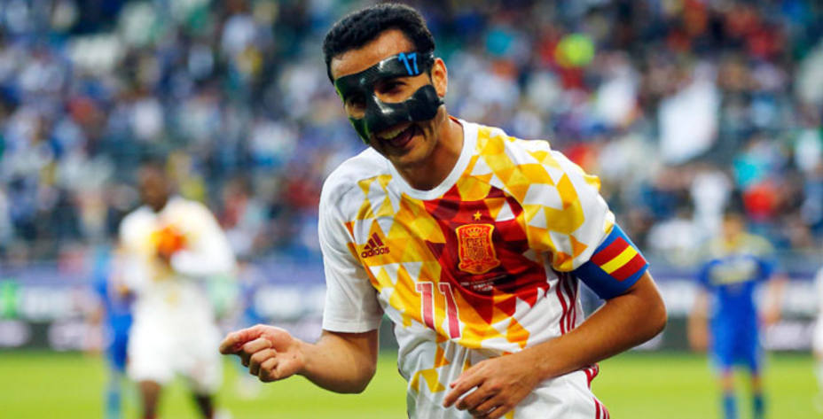 Pedro marcó el tercer gol de España ante Bosnia (FOTO - Reuters)